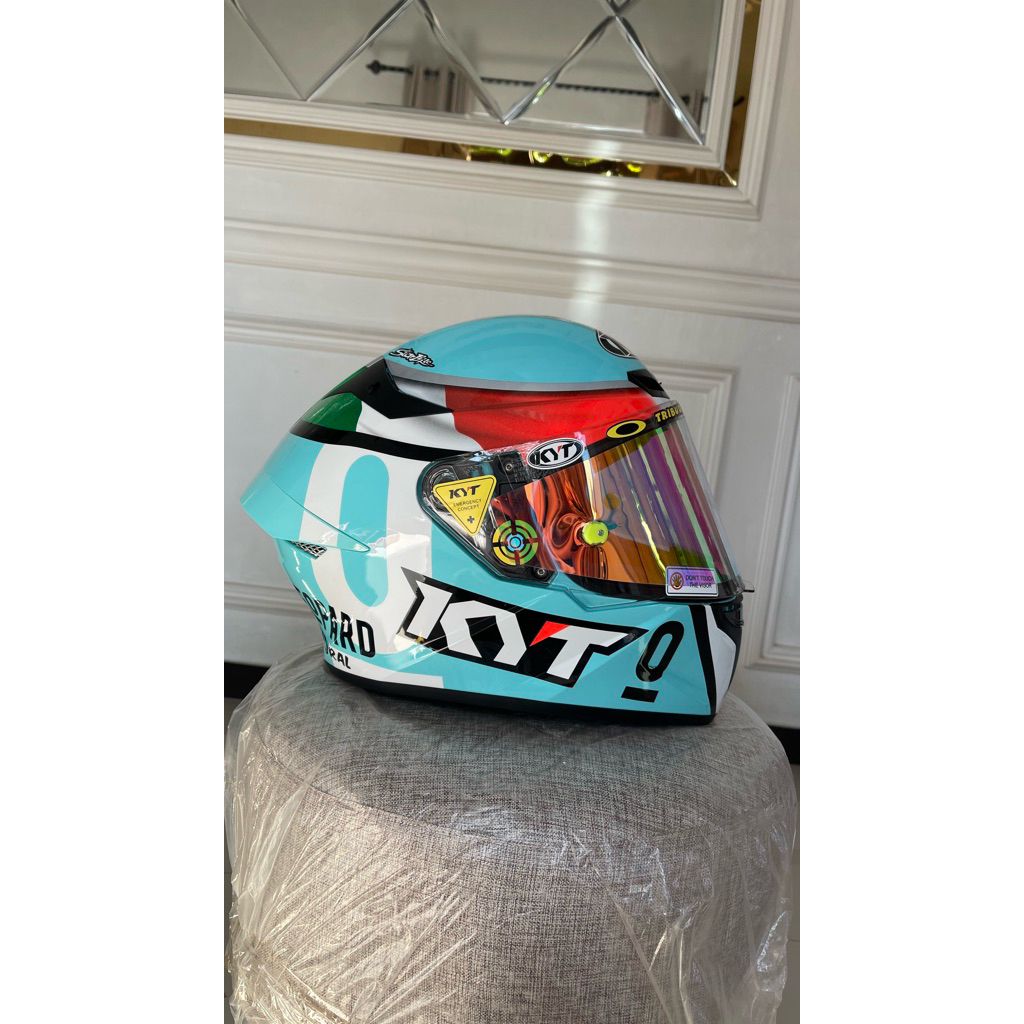 Helm KYT TT Course Dalla Porta (Second Rasa Baru Like New 98%) + BONUS Tear Off