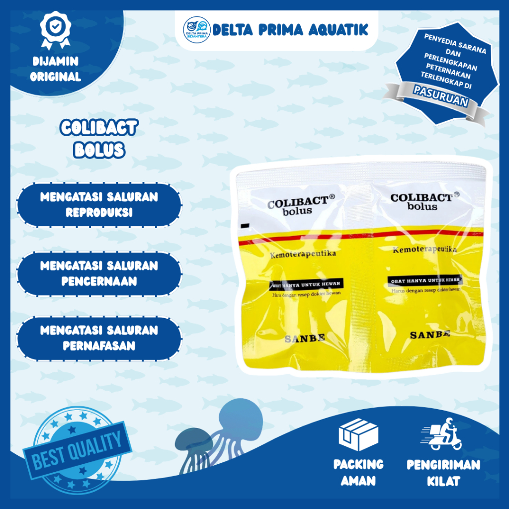 ECER COLIBACT BOLUS - Untuk Diare Hewan Sapi, Kuda, Domba, Babi Dan Lainnya.
