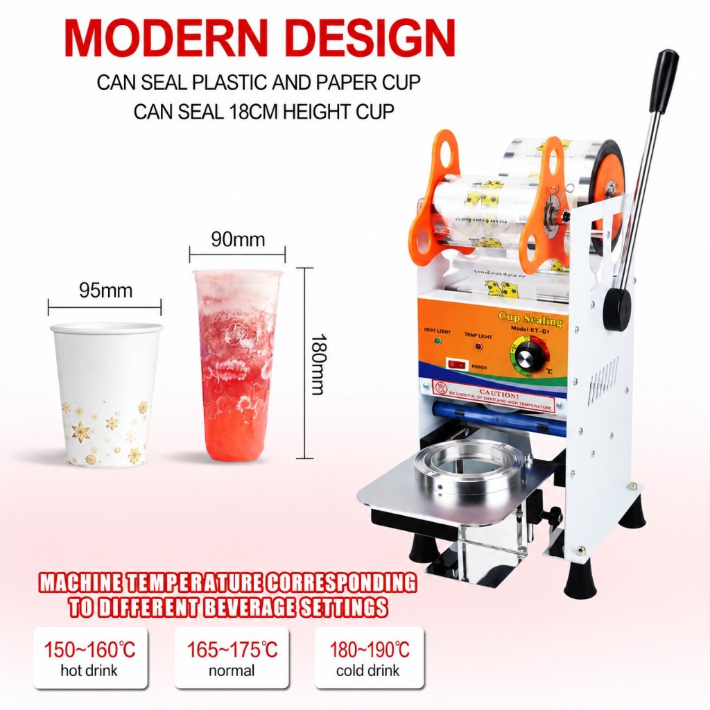 TAHITA Mesin Cup Sealer 8-24 Oz Mesin Press Gelas Plastik Mesin Press Cup Sealer Plastik Press