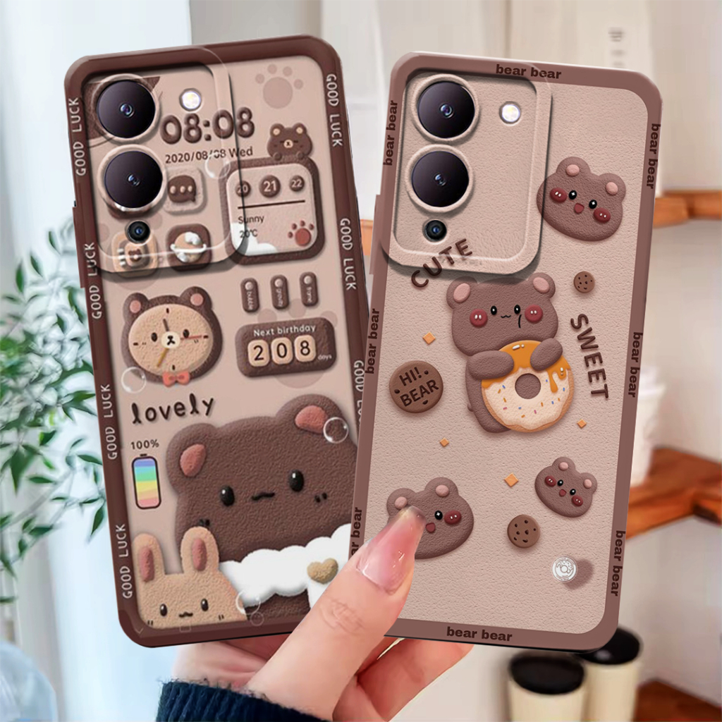 Softcase Compatible For Infinix Note 12 G96 - Note 12 Turbo G96 Motif Beruang Coklat
