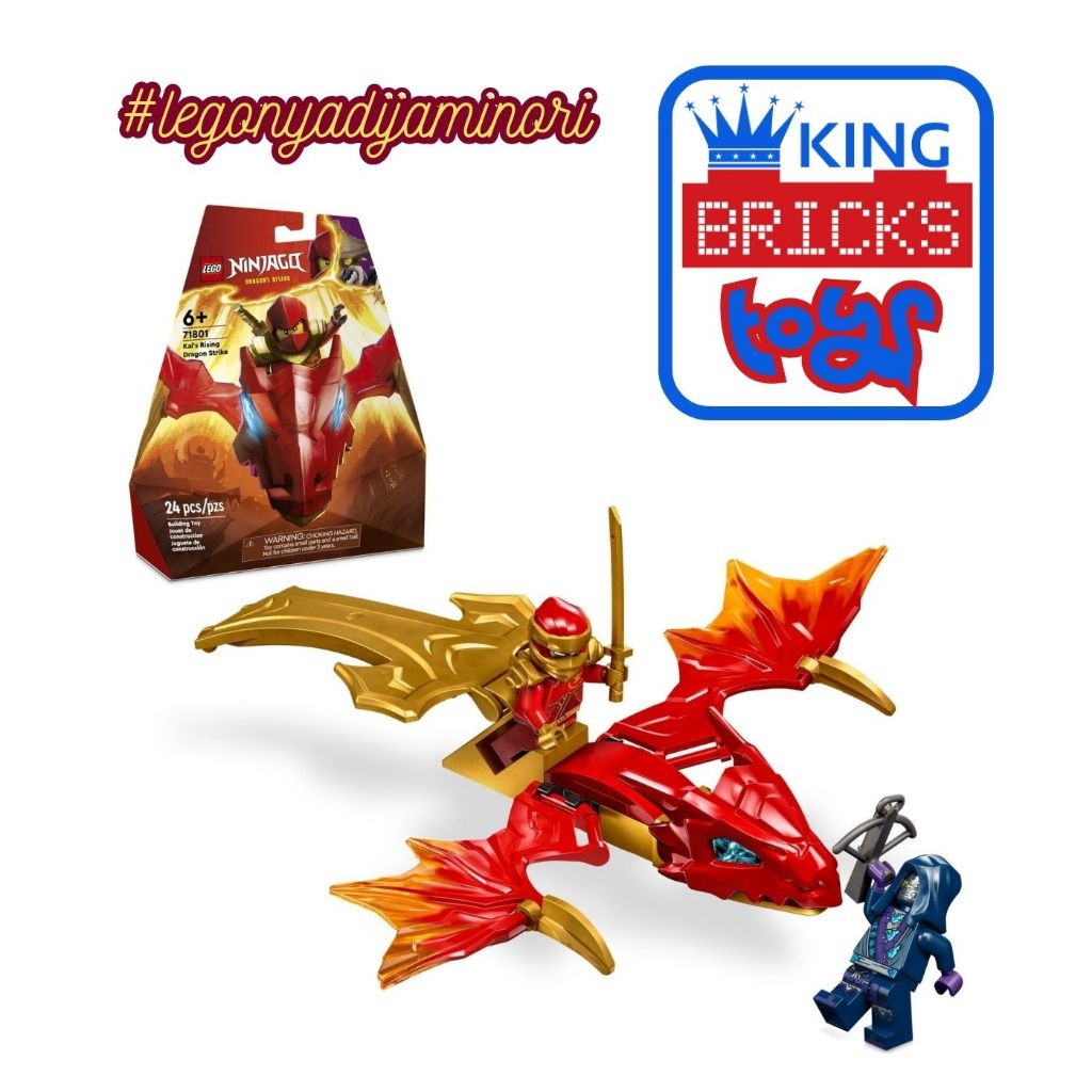 Mainan Anak LEGO 71801 Kai Rising Dragon Strike - NINJAGO LEGO Original Robot Ninja Murah Jakarta