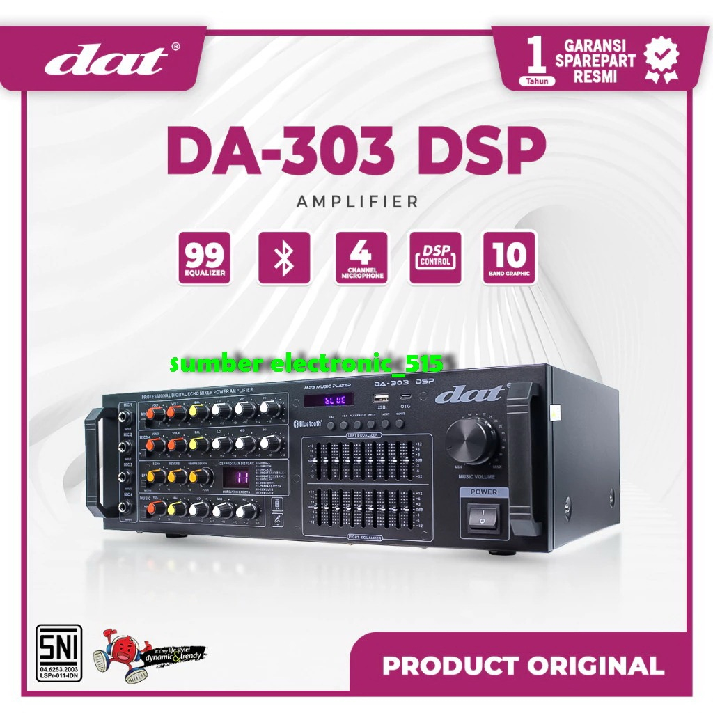 POWER AMPLIFIER DAT DA 303DSP ORIGINAL DAT DA303DSP AMPLI 303 DSP ORIGINAL