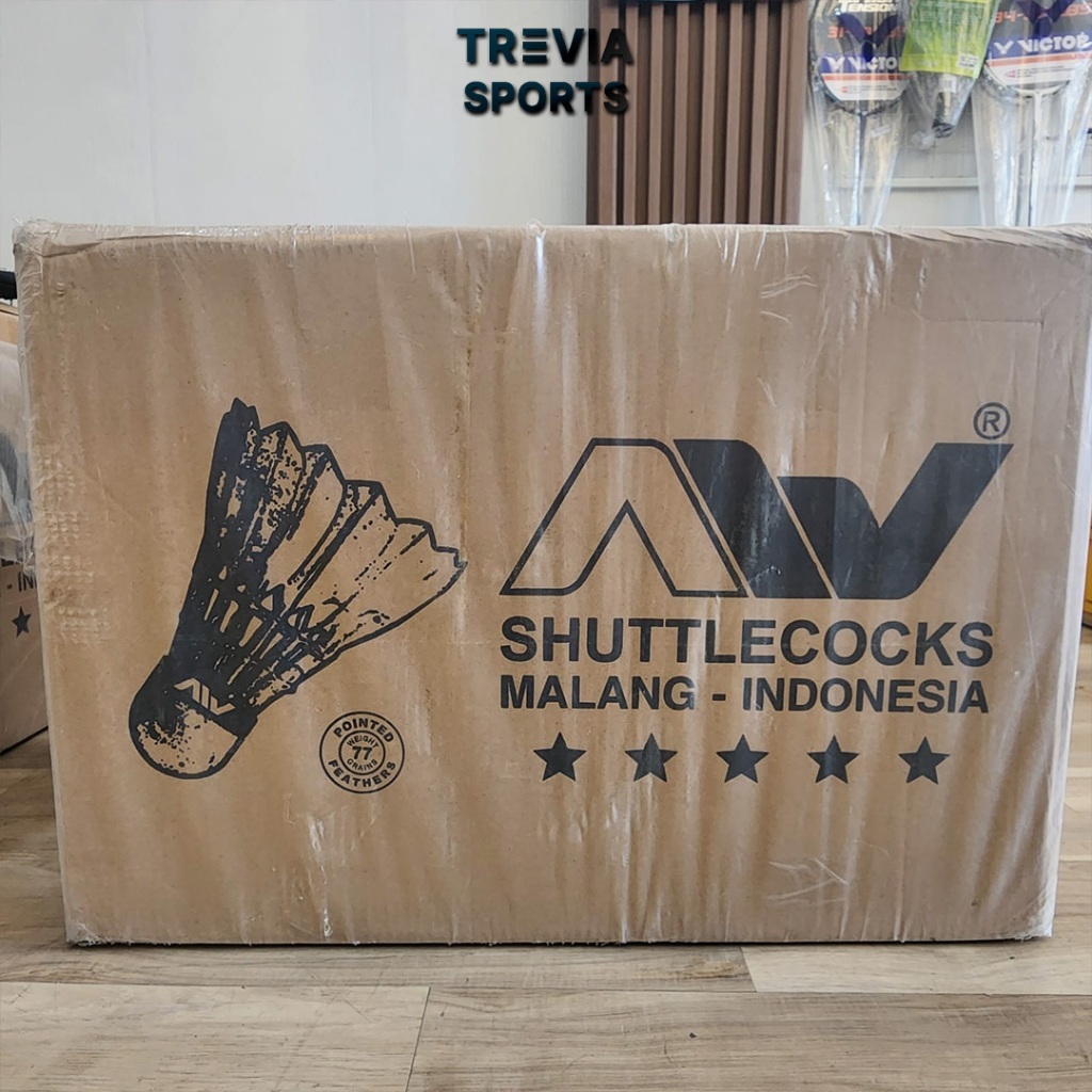 Shuttlecock Badminton AW HITAM ORIGINAL 1 DUS ISI 50 SLOP