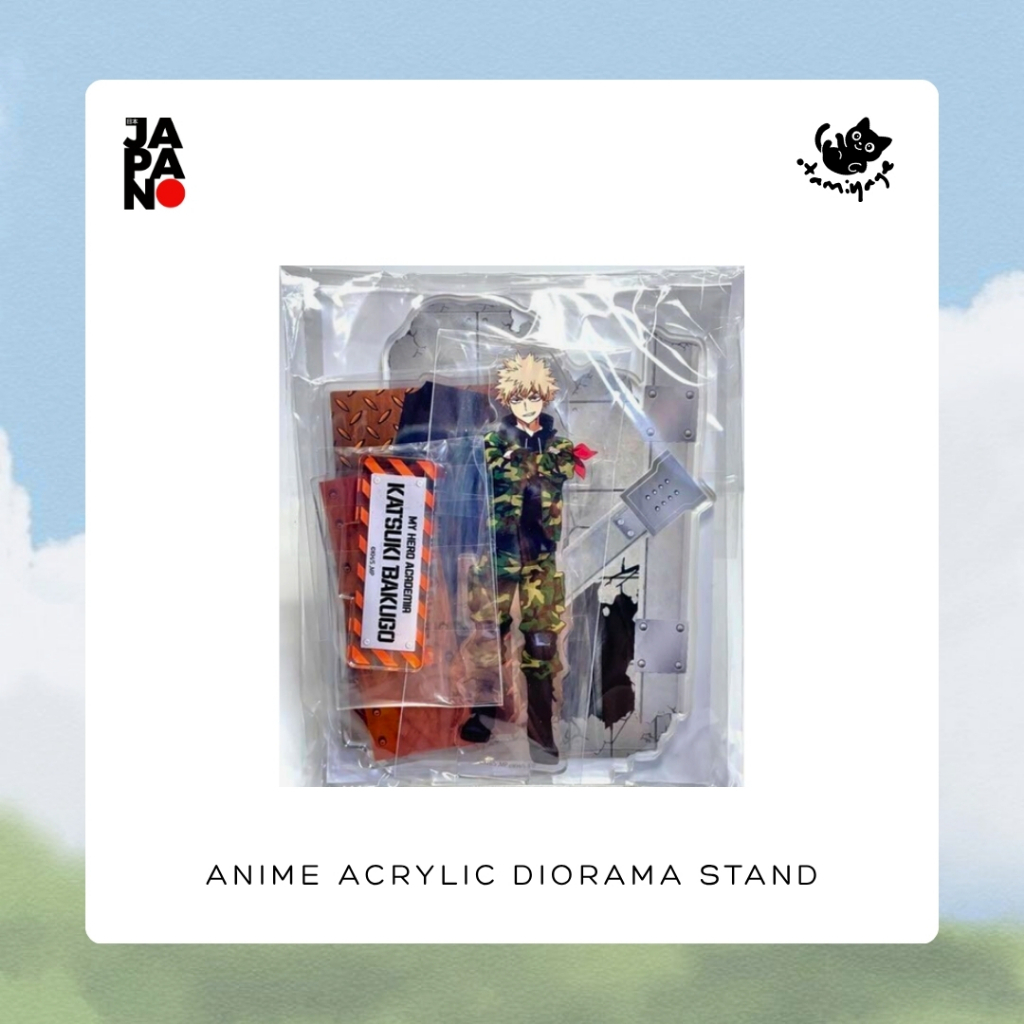[IMPORT JAPAN] My Hero Academia Katsuki Bakugo Camouflage Acrylic Diorama Stand Action Figure Pajang
