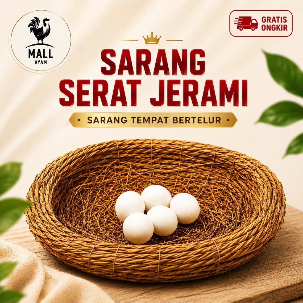 AYAM MALL Tarangan Ayam Bebek Super Jumbo XXXL Sarang Jerami Unggas Sarang Susuh Wadah Telur Tempat 
