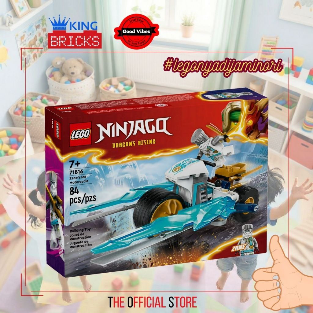 Mainan Anak 71816 Zane Ice Motorcycle - NINJAGO Robot Ninja LEGO Original Murah Jakarta