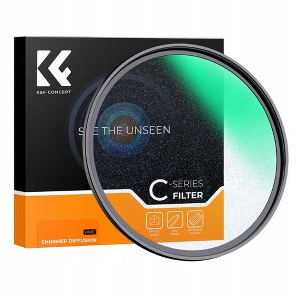K&F Lens Filter  Shimmer 1 filter, pattern frame with green coat, 18 layers coatings Nano-C - KF01.2