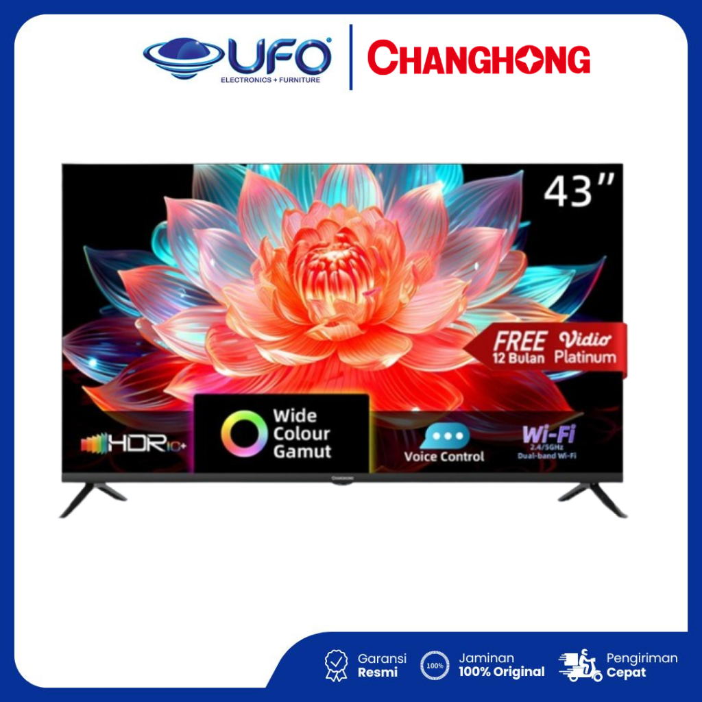 CHANGHONG L43QCN1 - Televisi 43' inch Changhong Smart Tv