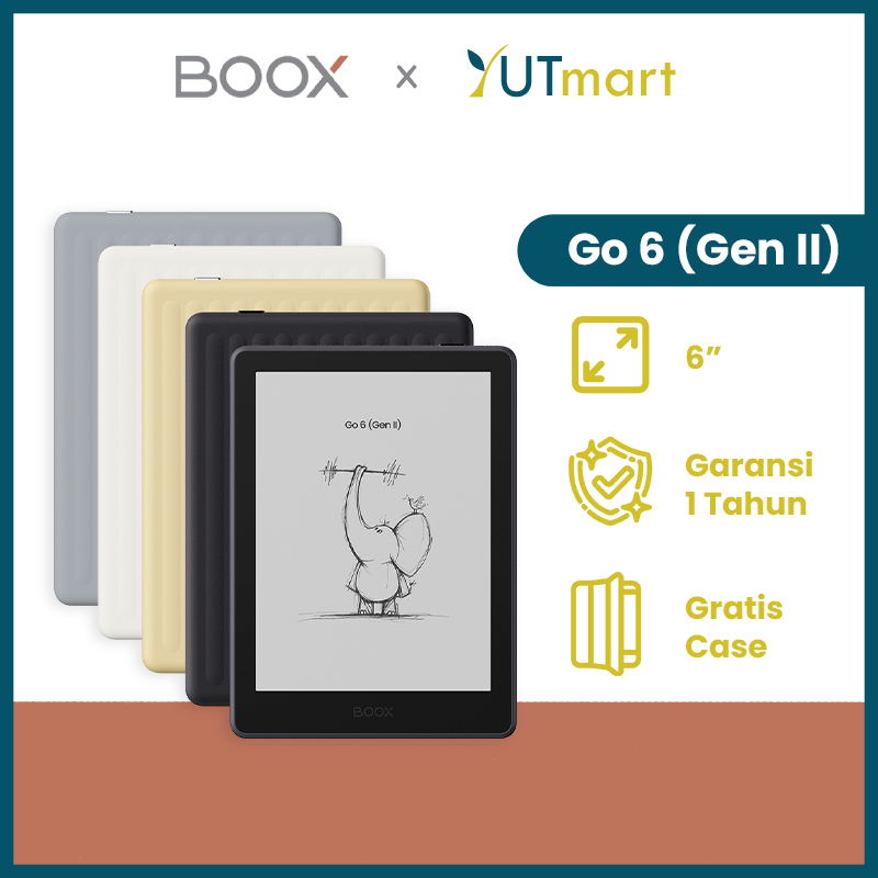 ONYX BOOX Go 6 (Gen II) EInk Tablet Ereader 6 inch dengan Octa-Core Processor Android 11