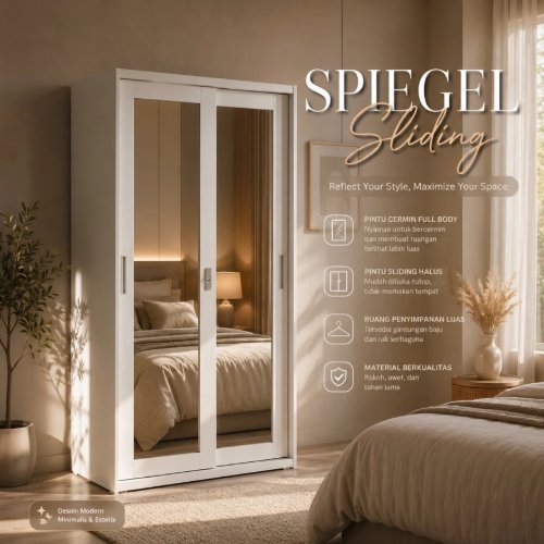 Lemari Pakaian Besi Sliding Pro Design