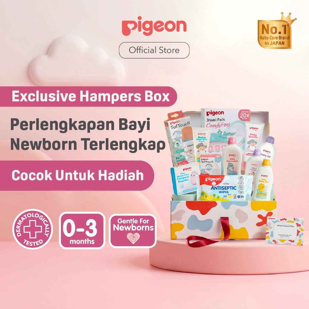 PIGEON Exclusive Box Hampers | Paket Lengkap Perawatan Bayi + FREE Gift