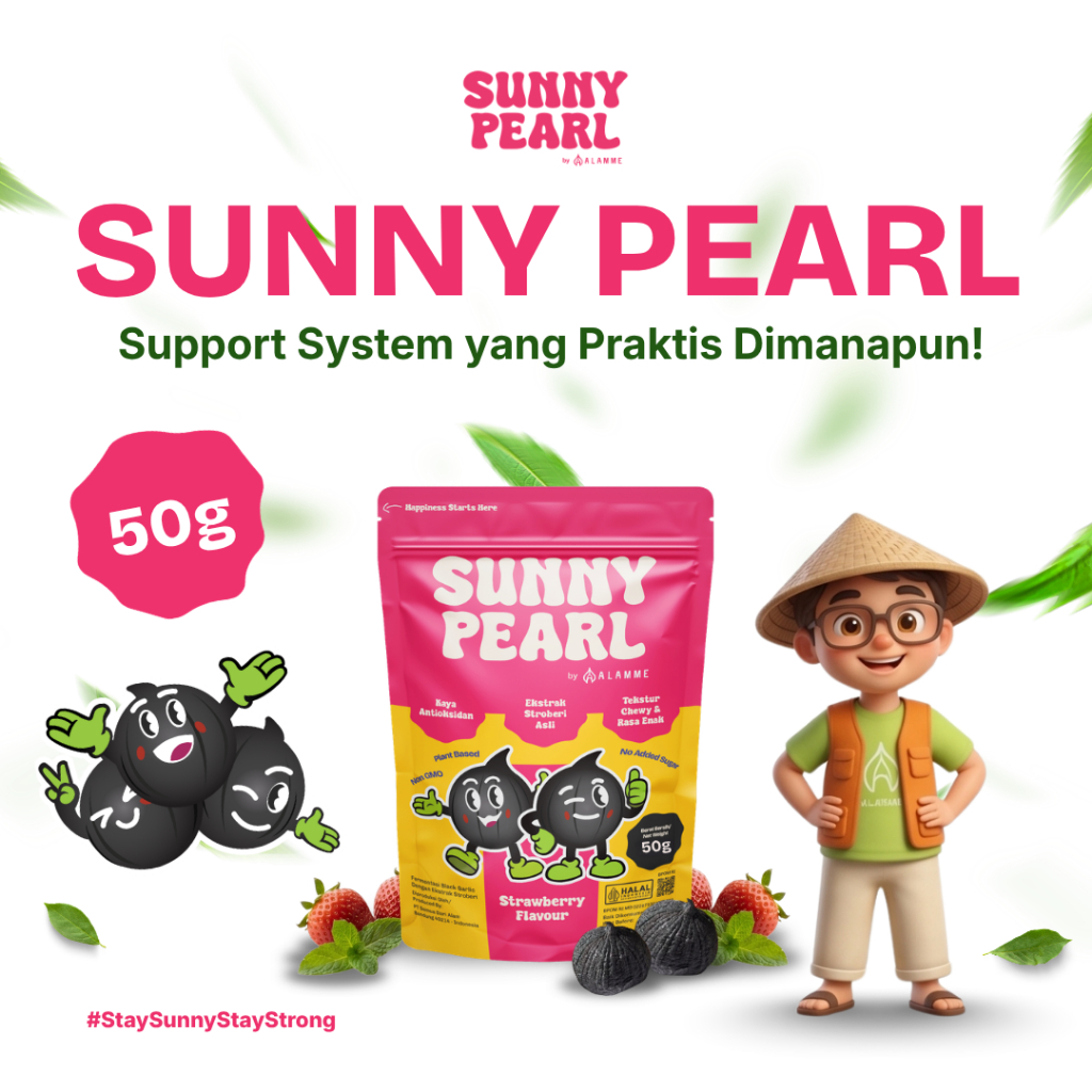 Sunny Pearl Strawberry by Alamme 50gr Bawang Hitam Praktis & Nyaman