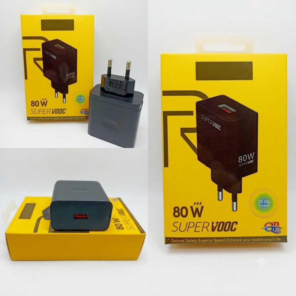 Charger 80W Compatible untuk Realme Adaptor Batok Charger 80W SUPER DART VOOC Fast Charging