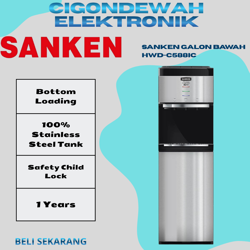 SANKEN DISPENSER GALON BAWAH HWD-C588IC