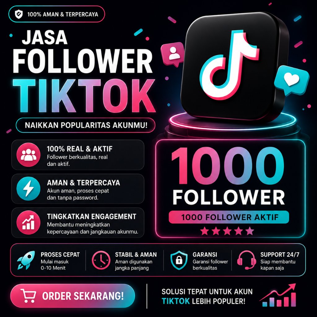 Follower Tiktok 1000 Follower GLOBAL