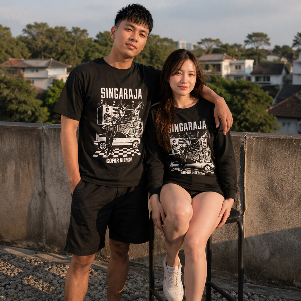 Kaos Singaraja Gofar Hilman Tshirt Casual Unisex T-SHIRT 100% Cotton