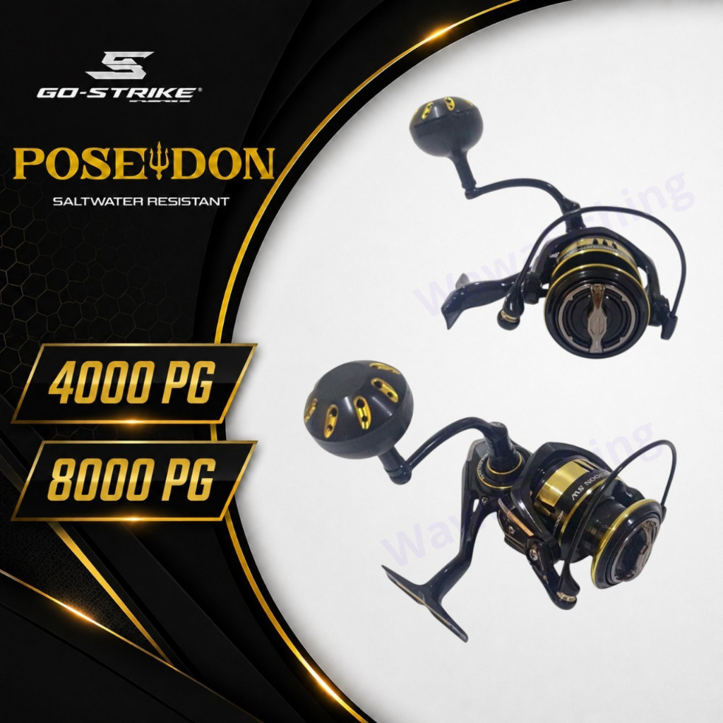 Reel Pancing Spinning Versus Go Strike Poseidon Saltwater 4000 PG 8000 PG