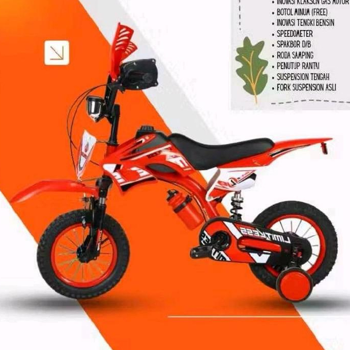 SEPEDA UNTUK ANAK LAKI-LAKI BMX 18 LIMITLESS MOTOR CROSS 1008