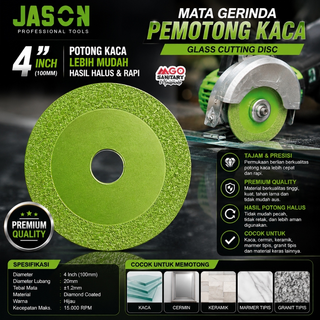 MATA GURINDA POTONG GRANITE - BESI - KACA - KAYU DAN UKIR