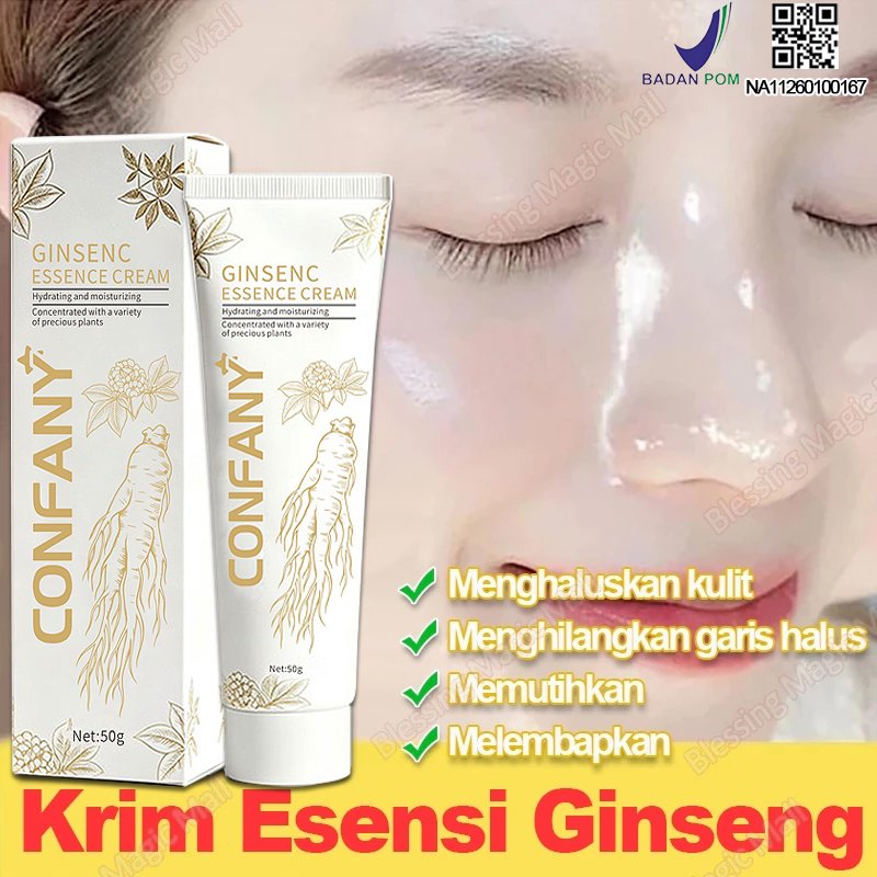 Krim Wajah Anti Kerutan Ginseng Essence Collagen Cream Pelembab Wajah Anti Aging Pemutih Mencerahkan