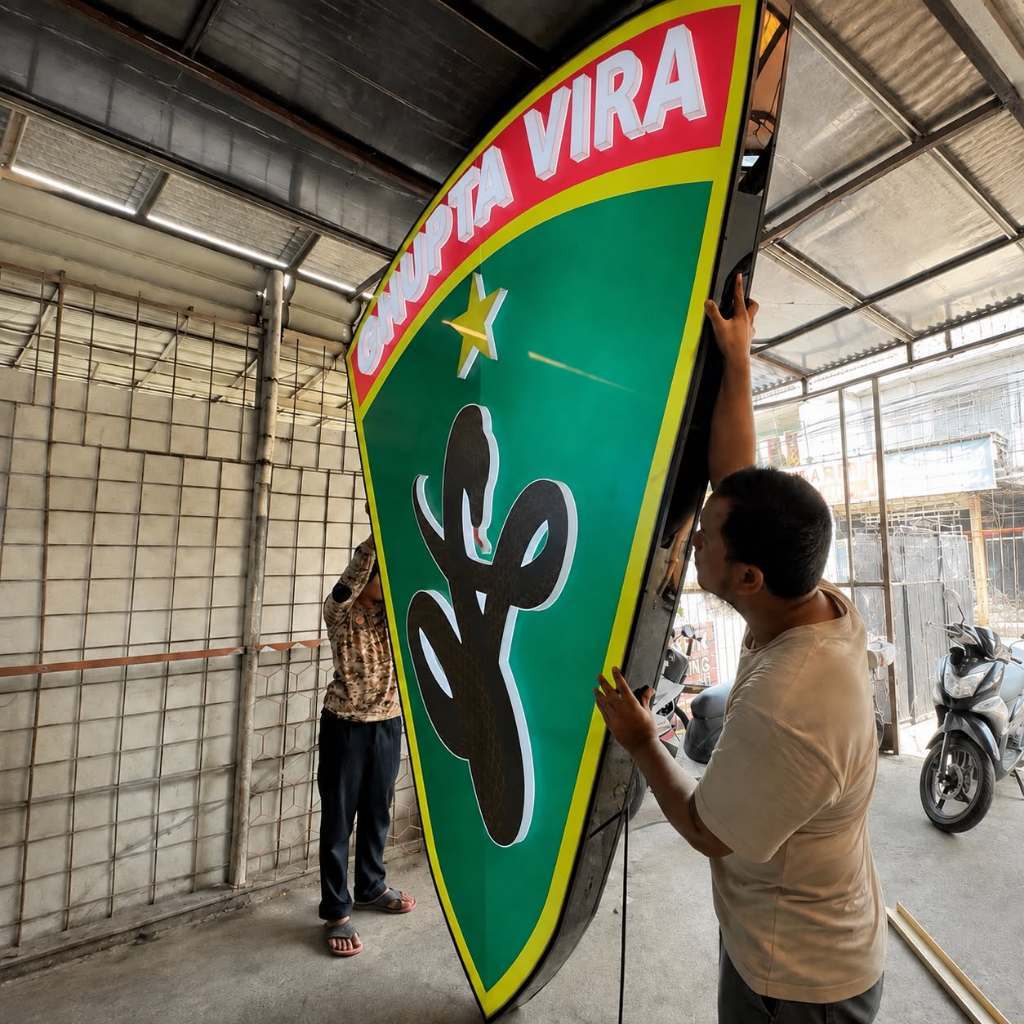 NEON BOX OVAL KOTAK BULAT 2 SISI CUSTOM LAMPU LED TIMBUL NEON FLEX MEWAH TERLARIS