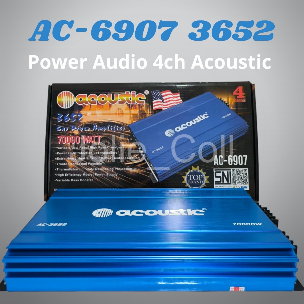 POWER AMPLIFIER ACOUSTIC AC-3652 POWER 4 CHANNEL