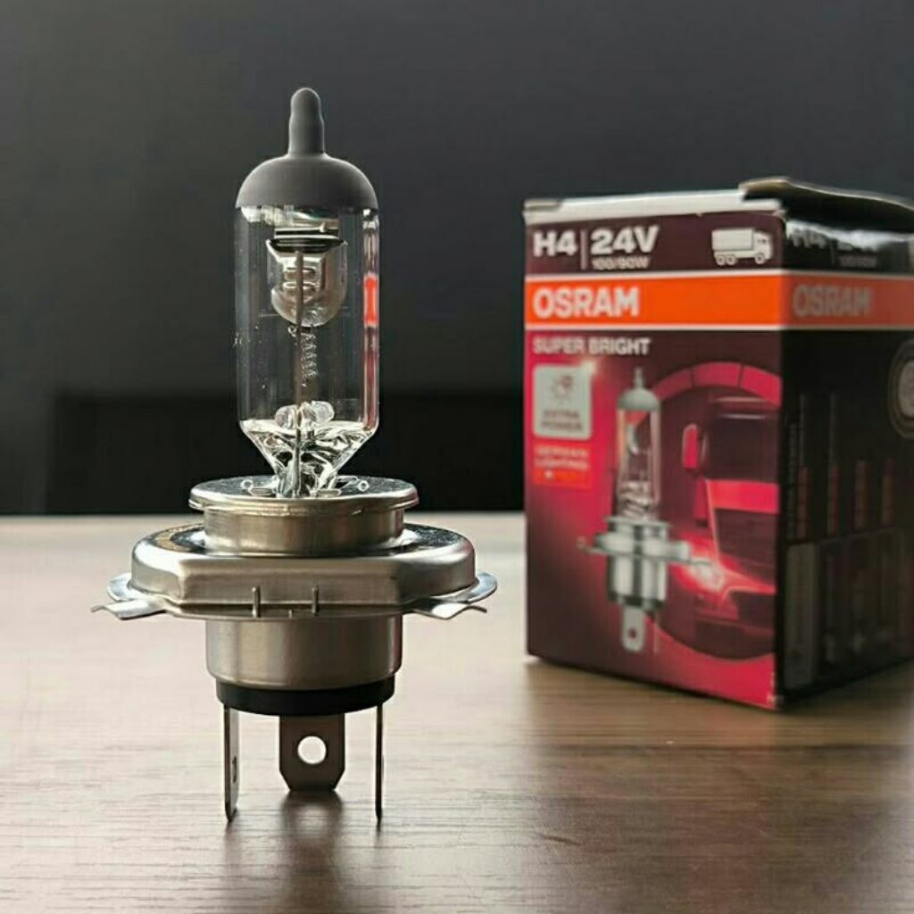 OSRAM Lampu Halogen H4 24V 100/90W Super Bright Cahaya Terang Kompatibel Mobil