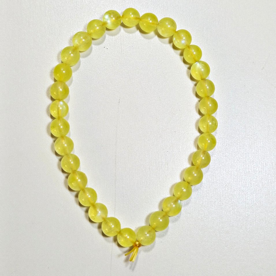 Gelang batu yellow moonstone blue flash asli alami super langka.