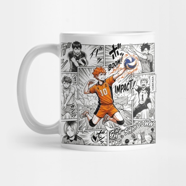 Shoyo Hinata Volleyball Action - Shoyo Hinata Haikyuu MangaTea Mug