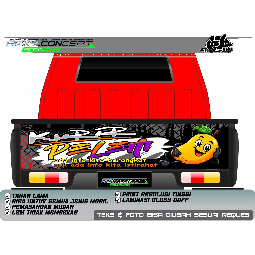 STIKER DECAL ( PRINTING ) PINTU BELAKANG L300 VARIASI KEREN MOBIL L300 L 150