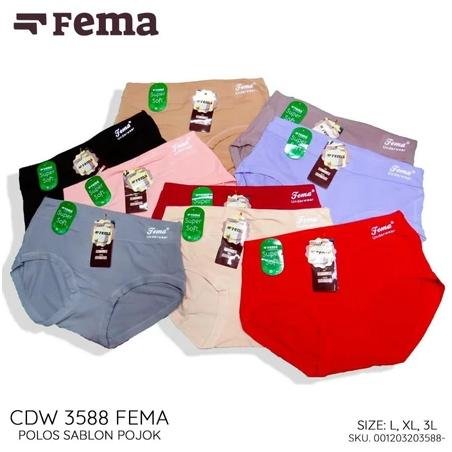 12Pcs Celana Dalam Cd Wanita Dewasa Fema 3588 2328 3585 RENDA