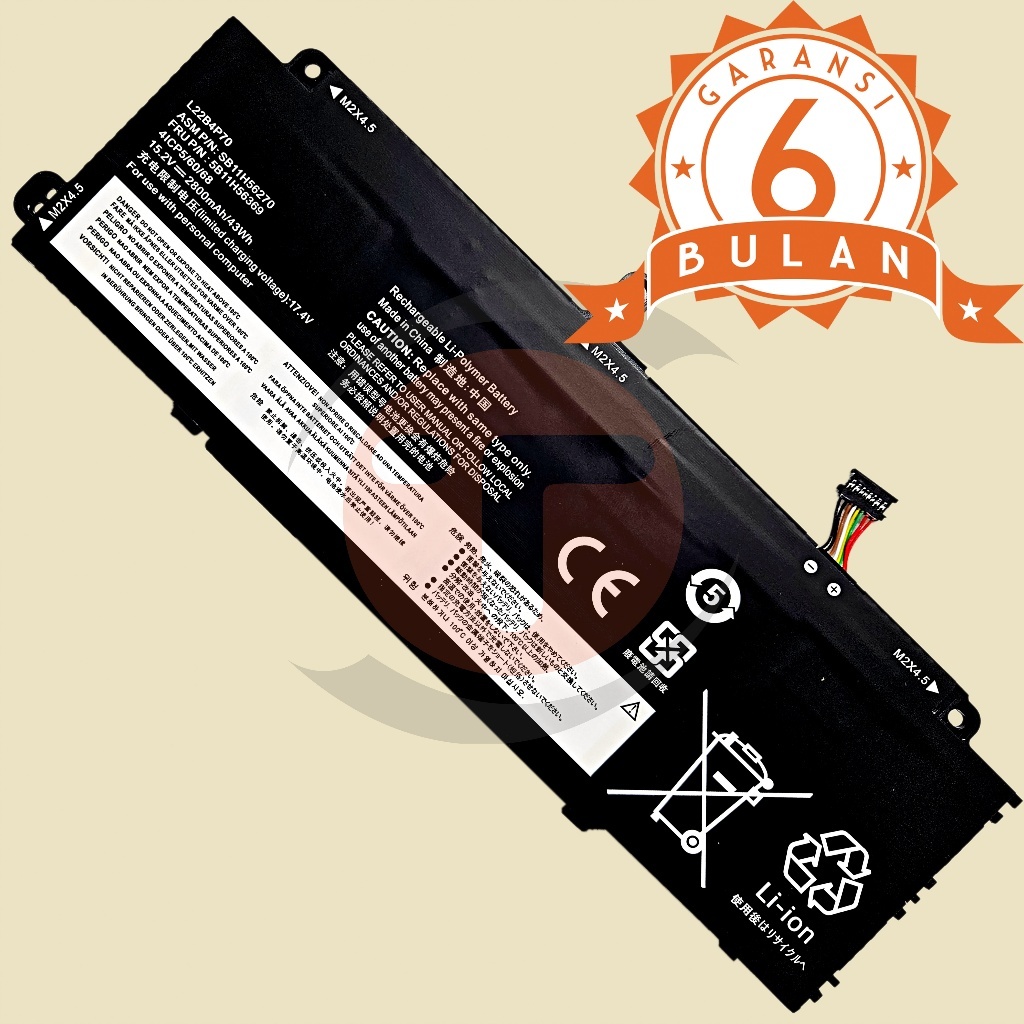 Baterai Untuk Lenovo ThinkPad X13 Gen 421J3 21J4 21EX 21EY Gen 5 21LU 21LV ThinkPad X13 Yoga Gen 4 2