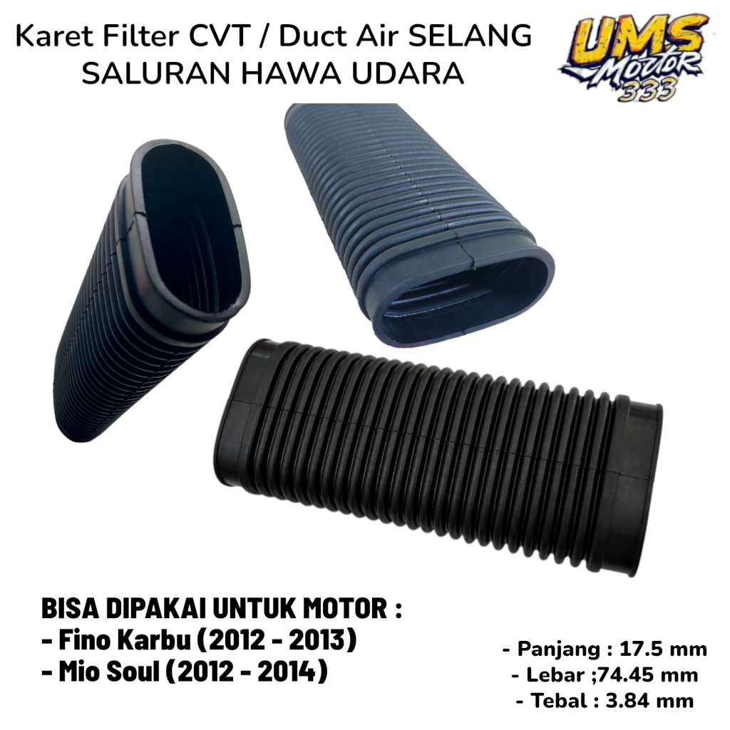 Karet Filter CVT Duct Air Mio Soul Selang Udara Hawa CVT Yamaha Fino Karbu Mio Soul 2012 Berkualitas