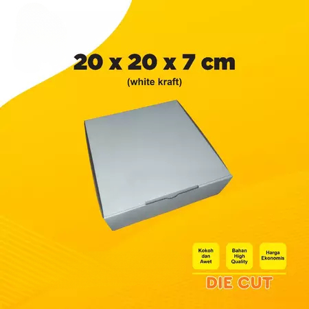 Kardus Box Die Cut Dus White Craft 20x20x7 cm