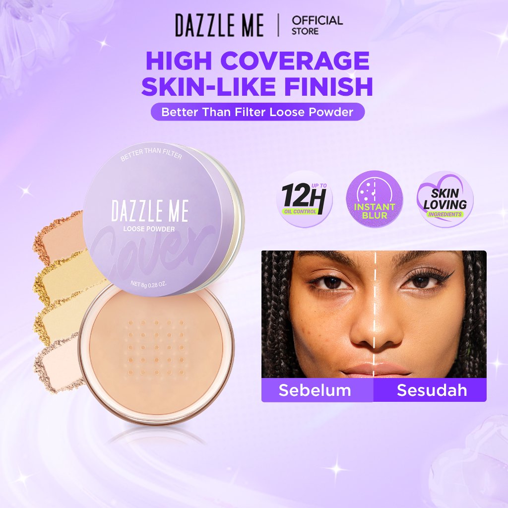 DAZZLE ME Better Than Filter Fixed Loose Powder Blur Effect Oil Control For Smooth Poreless Looking 