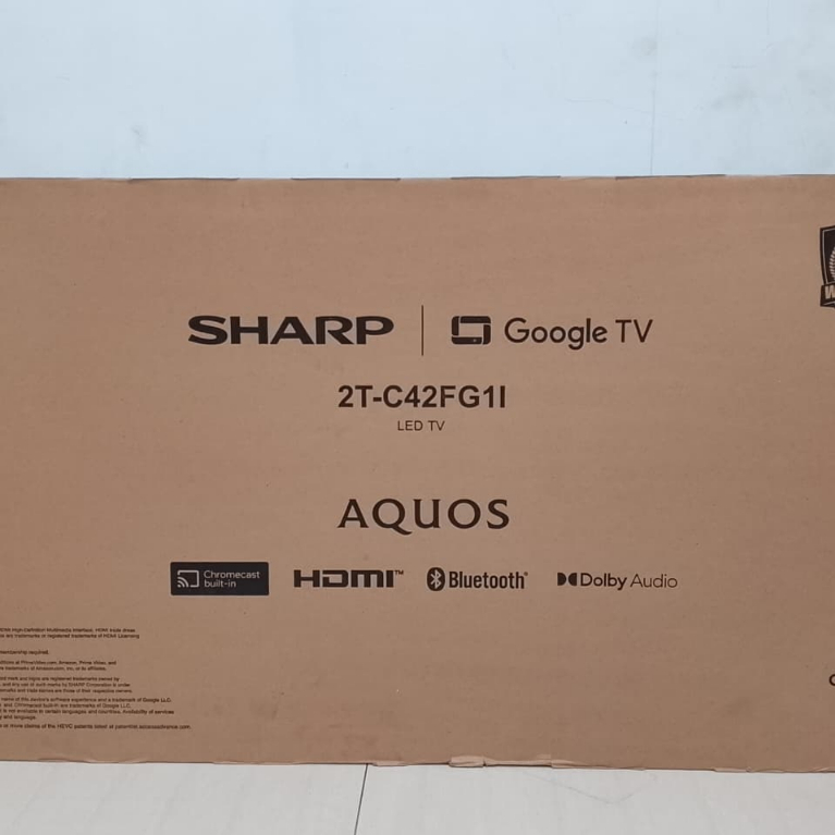 GOOGLE TV LED  42INC SHARP, WIFI SIAP PAKAI. KONDISI BARU DAN FULL SET, 216LA