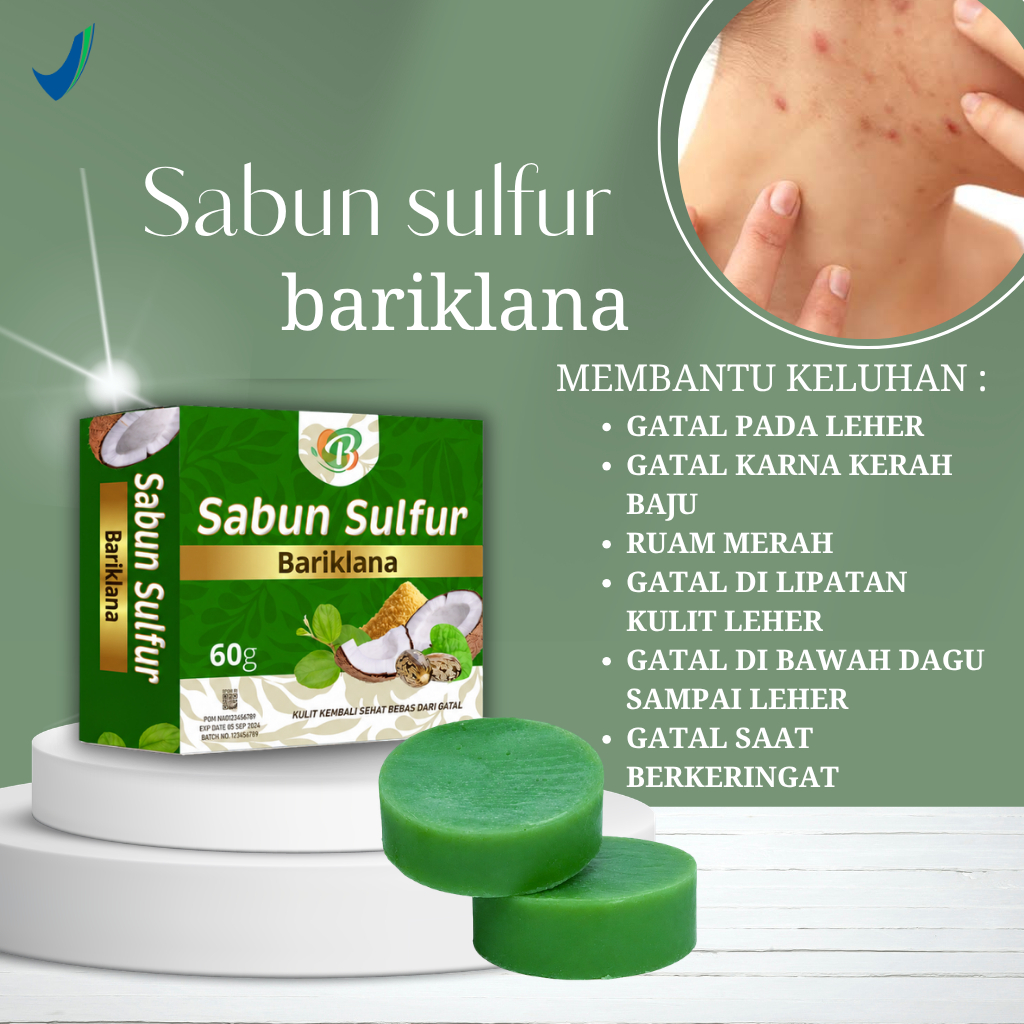 Sabun Sulfur Bariklana - Obat  Gatal Pada Leher, Keringat Berlebih, Gatal Pada Leher Saat Berkeringa
