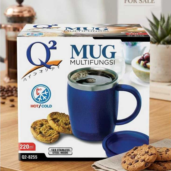 Q2 - Vacuum Mug 8255 / Mug Vacuum Stainless Steel Hot & Cool / Mug Ergonomis & Minimalis