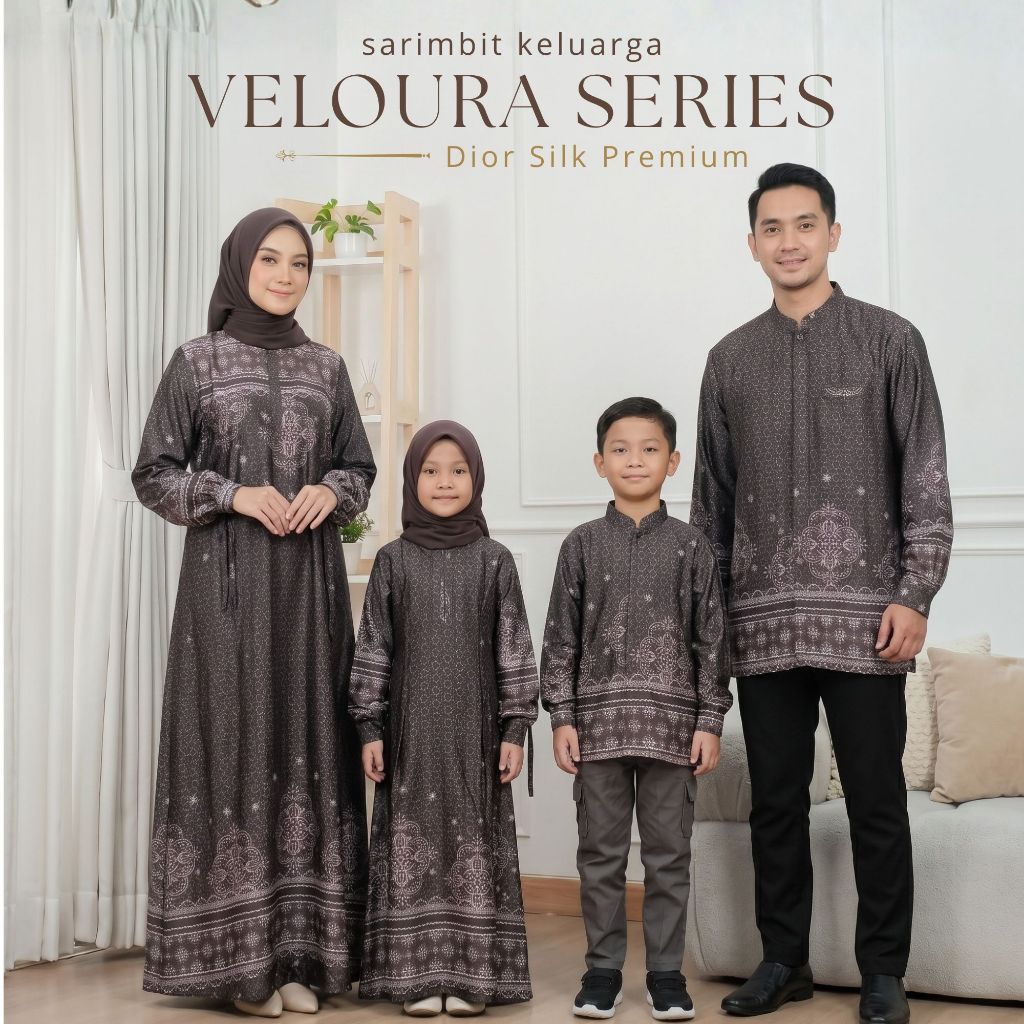 Gamis couple lebaran 2027 Baju sarimbit keluarga terbaru 2027 Baju keluarga dior silk premium