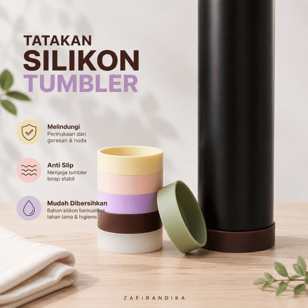 BISA COD TATAKAN TUMBLER DAN GELAS SILIKON 7CM