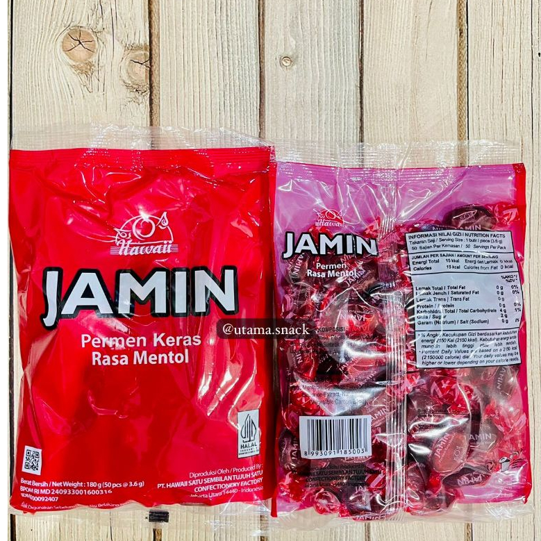 permen jamin - permen pelega tenggorokan - permen batuk - permen hacks - permen menthol hitam - isi 