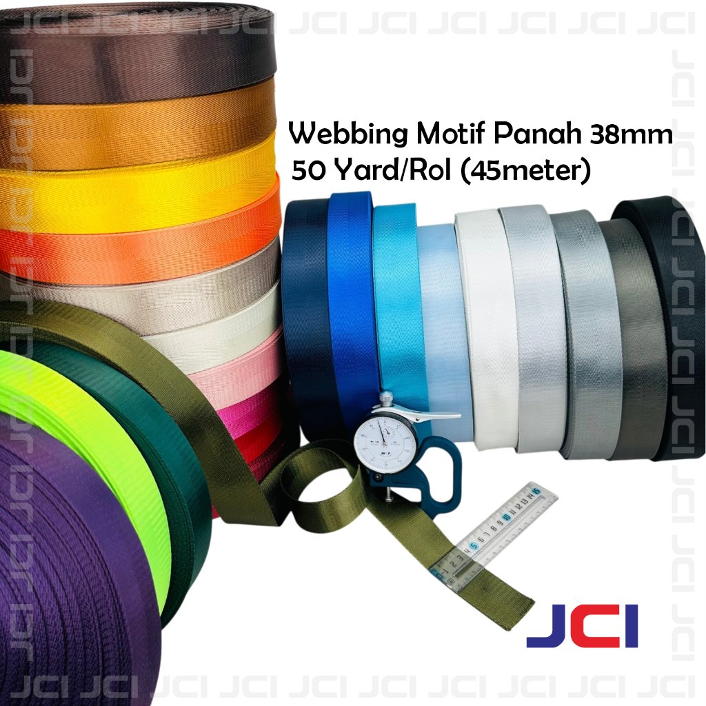 Webbing Nilon 38mm Motif Panah 1 Yard