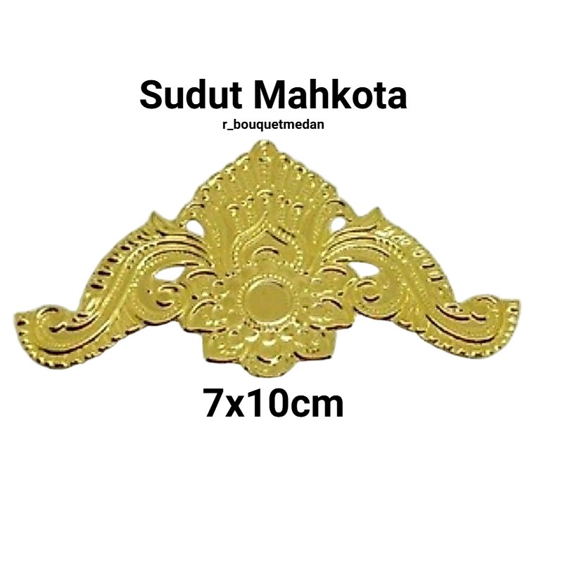 Ornamen sudut mahar besar Mahkota gold dan silver/sudut mahar/sudut box hantaran/hias box hantaran