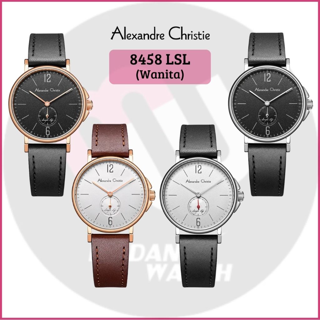Jam Tangan Wanita Analog Alexandre Christie 8458LS AC8458 AC 8458 LS 8458 Original Garansi Resmi