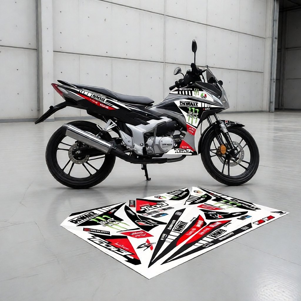 Striping sticker decal honda CS ONE variasi striping decal cs one kode 001