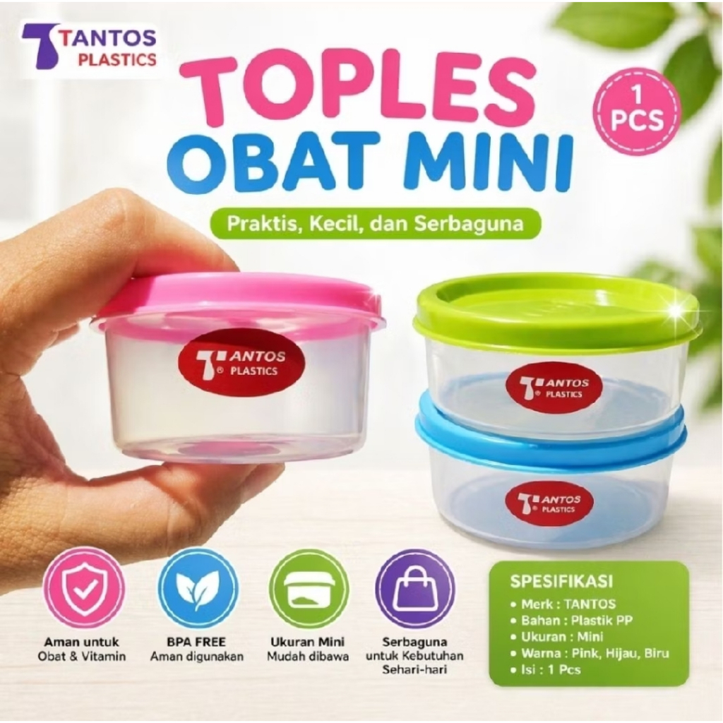TANTOS Wadah Kecil Swedia 5076 Toples Mini Plastik Sealware 100ml Plastik Aman