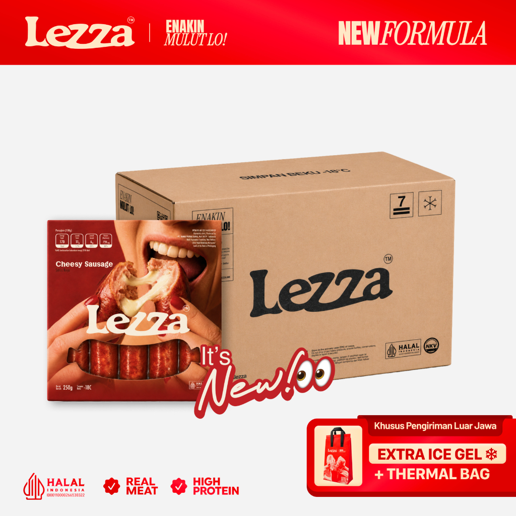 [NEW] LEZZA Cheesy Sausage (12 Pack) | Sosis Keju Lumer
