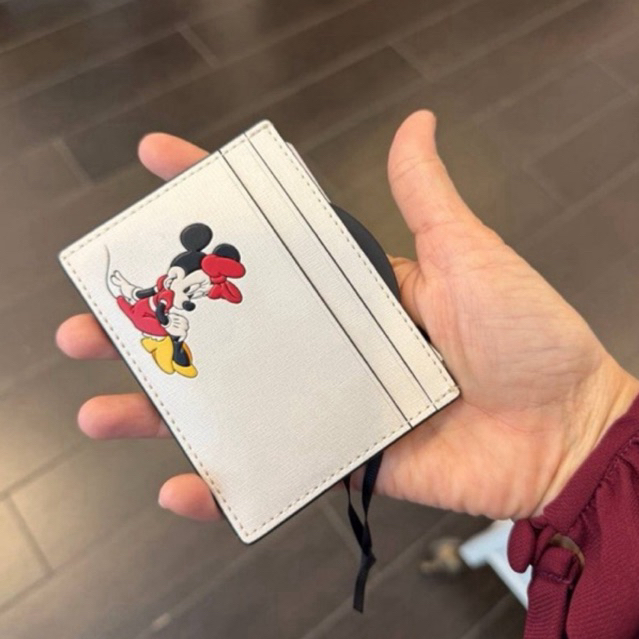 ORIGINAL 100% DOMPET KARTU CARD CASE KS DISNEY X MINNIE MAUSE SMALL SLIM CARD WALLET