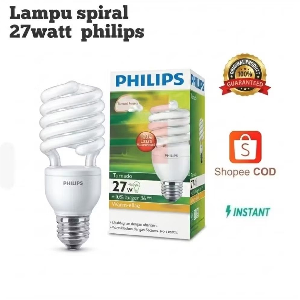 lampu tornado philips 27 watt