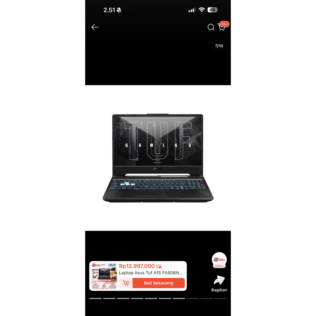 LAPTOP ASUS TUFF GAMING A15 FA506NCG